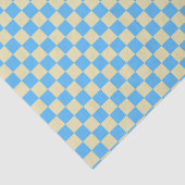 Retro Ästhetisches Prüfbrettmuster Blau Weiß  Seidenpapier (Ausschnitt)