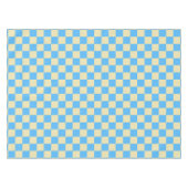 Retro Ästhetisches Prüfbrettmuster Blau Weiß Tischdecke (Vorderseite (Horizontal))