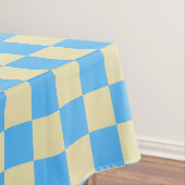 Retro Ästhetisches Prüfbrettmuster Blau Weiß Tischdecke (Beispiel)