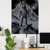 Retro Astronaut Dreamscape Poster (Heimbüro)