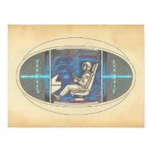 Retro-Astronaut in futuristischem UAP