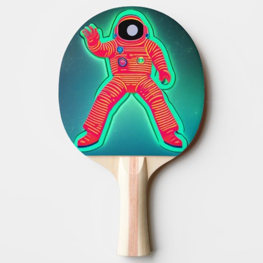Retro Astronaut Ping Pong Paddle Tischtennis Schläger (Rückseite)