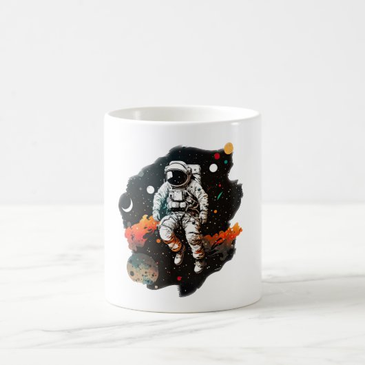 Retro Astronaut-Tasse Kaffeetasse (Mittel)