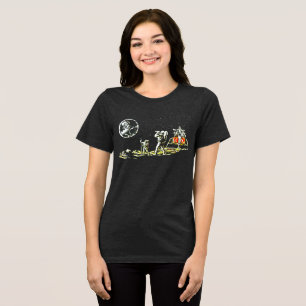 Retro-Astronauten auf dem Mond-T-Shirt Tri-Blend Shirt