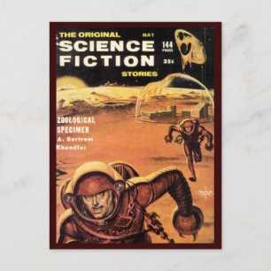 Retro-Astronauten in Gefahr Postkarte