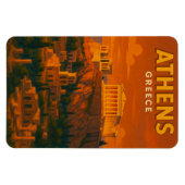 Retro Athen Griechenland Reise Magnet (Horizontal)
