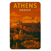 Retro Athen Griechenland Reise Magnet (Vertikal)