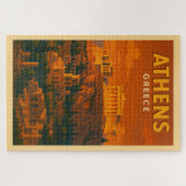 Retro Athen Griechenland Reise Puzzle (Horizontal)