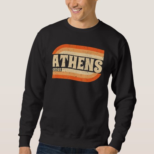 Retro Athens Griechenland Sweatshirt (Vorderseite)