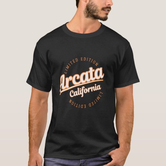 Retro Athletic Arcata Cali Bekleidung T-Shirt (Vorderseite)