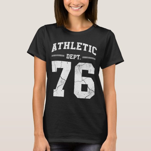 Retro Athletic Dept 76 Classic 1976 Birthday T-Shirt (Vorderseite)