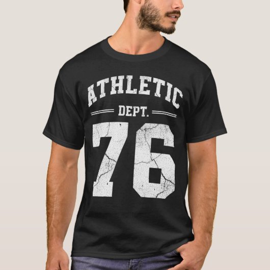 Retro Athletic Dept 76 Classic 1976 Birthday T-Shirt (Vorderseite)