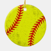 Retro Athletic Softball Fastpitch Game Day Style Keramik Ornament (Hinten)
