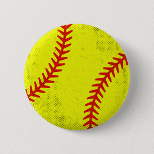 Retro-Athletic-Softball-Fastpitch-Spieltag-Style Button
