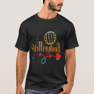 Retro Athletic Volleyball-Mannschaftssport Netz Sp T-Shirt