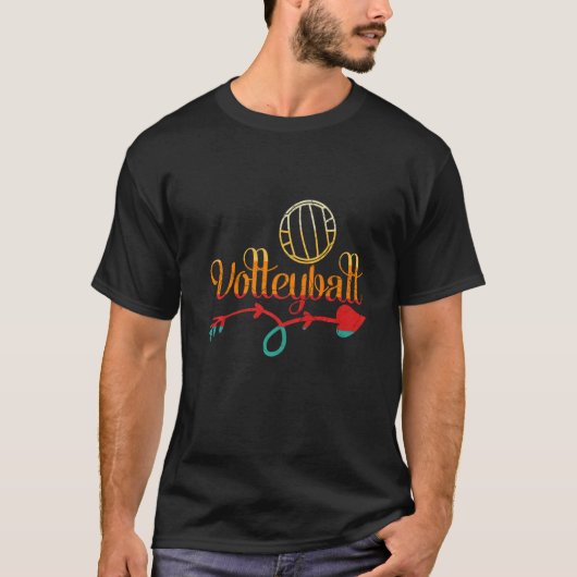 Retro Athletic Volleyball Team Sport Net Spike  37 T-Shirt (Vorderseite)