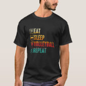 Retro Athletic Volleyball Team Sport Net Spike 50 T-Shirt (Vorderseite)