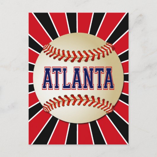 RETRO ATLANTA BASEBALL POSTKARTE (Vorderseite)