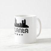 Retro Atlanta-Skyline Kaffeetasse (VorderseiteRechts)