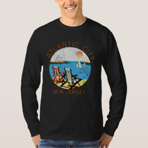 Retro-Atlantic-City-Souvenir Vintage-Strandferien T-Shirt