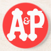 Retro Atlantic & Pacific Lebensmittelgeschäft Unte Getränkeuntersetzer (Vorne)