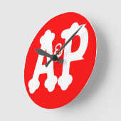 Retro Atlantic & Pacific Lebensmittelgeschäft Wall Runde Wanduhr (Winkel)