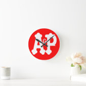 Retro Atlantic & Pacific Lebensmittelgeschäft Wall Runde Wanduhr (Zuhause)