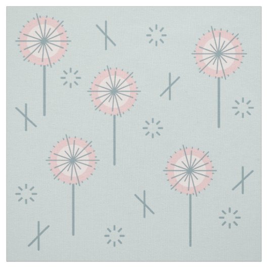 Retro-Atom-Blumen Grün Pink Stoff (Muster)