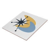Retro-Atom-Boomerang und Mid-Century-Sternenexplos Fliese (Seite)