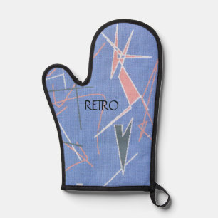 Retro-Atom-Diamanten-Dreiecke Ofenhandschuh