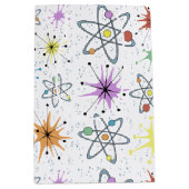 Retro Atom Mittlere Geschenktüte (Vorderseite)