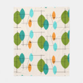 Retro-Atom-Mobile-Muster-Flanelldecke Fleecedecke (Vorderseite)