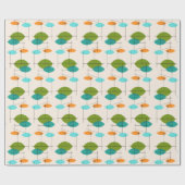 Retro-Atom-Mobile-Muster-Geschenkpapier Geschenkpapier (Flach)