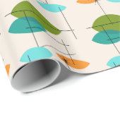 Retro-Atom-Mobile-Muster-Geschenkpapier Geschenkpapier (Rolleneckpunkt)