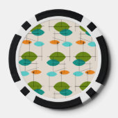 Retro-Atom-Mobile-Muster-Pokerchips Pokerchips (Rückseite)