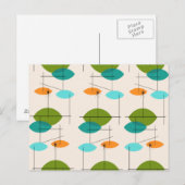 Retro-Atom-Mobile-Muster-Postkarte Postkarte (Vorne/Hinten)