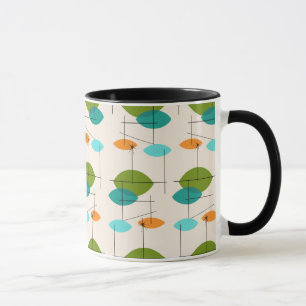 Retro-Atom-Muster-Klingel-Tasse Tasse