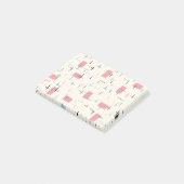 Retro-Atom-Pink-Muster-Post-It-Notes Post-it Klebezettel (angewinkelt)