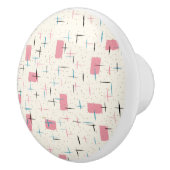 Retro-Atom-Pink-Pattern-Keramikgriff Keramikknauf (Rechts)