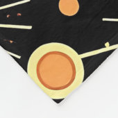 Retro-Atom-Sternenburst-Muster aus der Mitte des J Fleecedecke (Ecke)