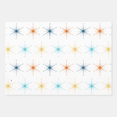 Retro-Atom-Sternenburst-Muster Wählen Sie Ihre Far Geschenkpapier Set (Vorderseite 2)
