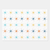 Retro-Atom-Sternenburst-Muster Wählen Sie Ihre Far Geschenkpapier Set (Vorderseite)