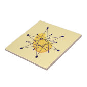Retro-Atom-Sternenexplosion im Mid-Century-Stil Fliese (Seite)