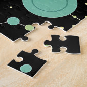 Retro-Atom-Sternenexplosion Midcentury-Muster Puzzle (Seite)