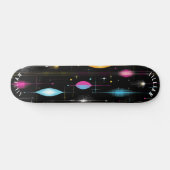 Retro-Atom-Sternenexplosions-Skateboard-Design Skateboard (Horizontal)