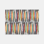 Retro-Atom-Zeit Backgammon Fleecedecke (Vorderseite (Horizontal))