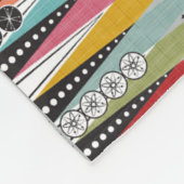 Retro-Atom-Zeit Backgammon Fleecedecke (Ecke)
