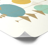 Retro Atoma Age Mitte Jahrhundert Moderne Kunst Poster (Ecke)