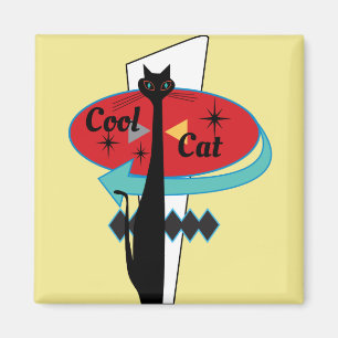 Retro Atoma Era MCM Cool Cat Magnet v2