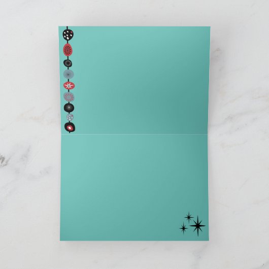 Retro Atoma Era MCM Cooler Cat Moon Jeden Anlaß Karte (Innenseite)